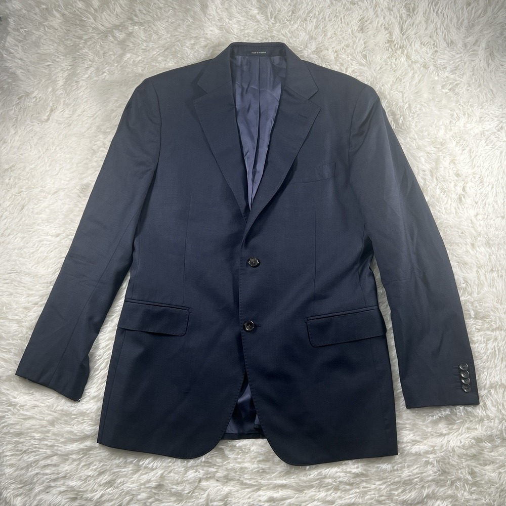 Suitsupply Wool Blazer Mens Size 40R Navy Vitale Barberis Canonico Super 110s